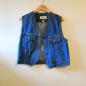 90’s Eddie Bauer women’s denim vest size small